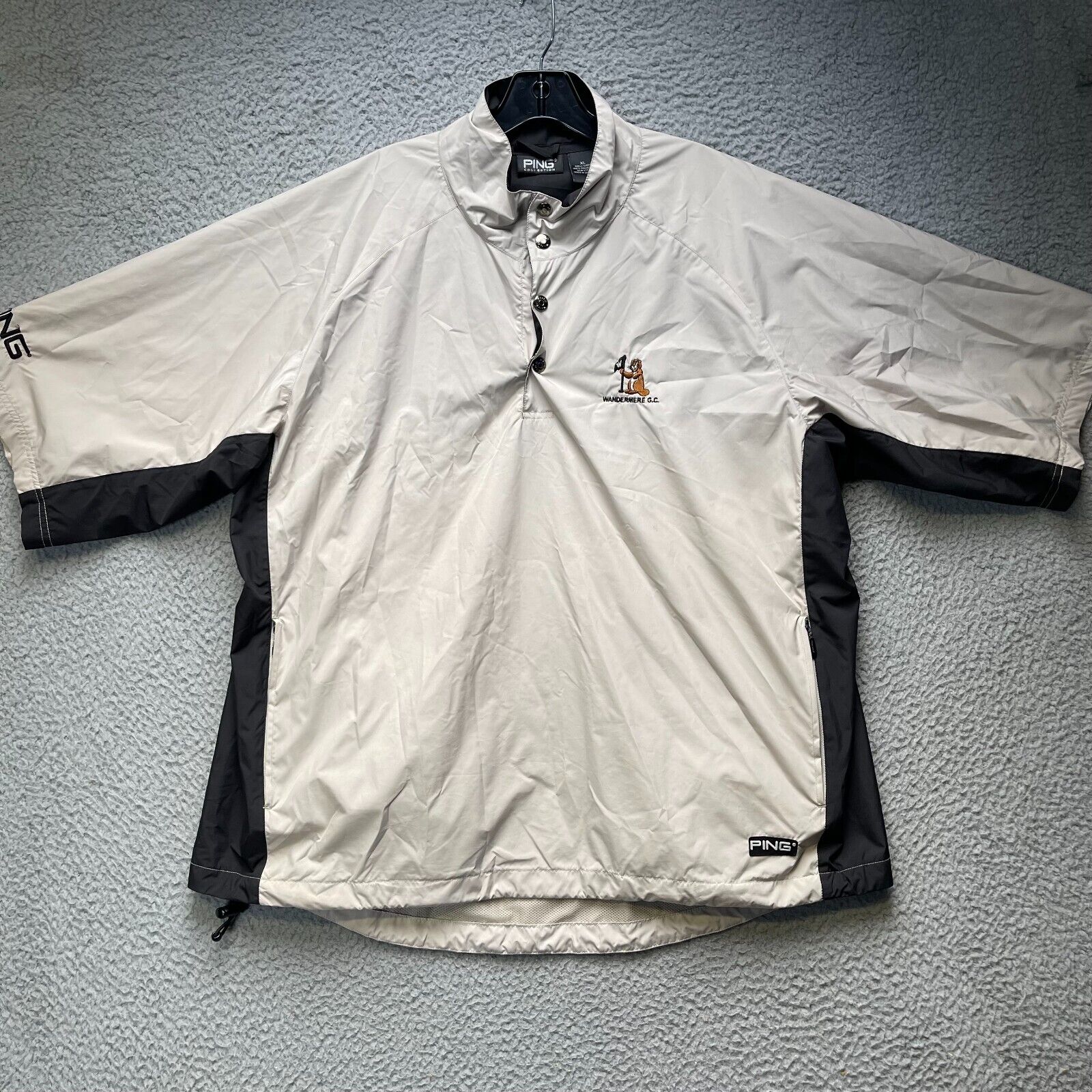 Ping Golf Shirt Mens Xl Tan Wandermere Short Sleeve